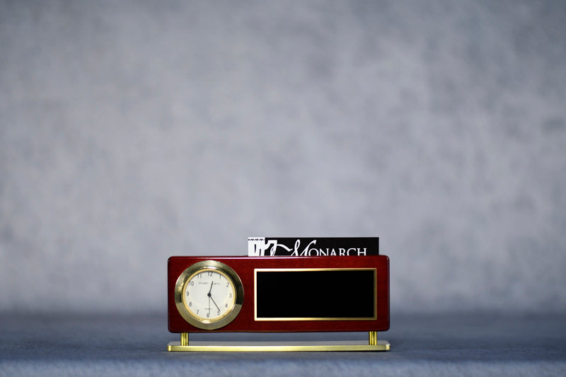 Clock Card Holder Rosewood - Monarch Trophy Studio