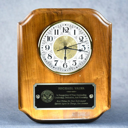 Clock Plaque 10.5x136 Scallop - Monarch Trophy Studio