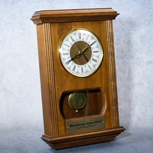 Clock Wall w/Pendulum/Plate - Monarch Trophy Studio