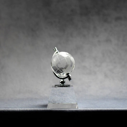 Globe on Silver Axis - Monarch Trophy Studio