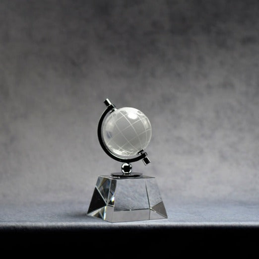 Globe on Silver Axis - Monarch Trophy Studio