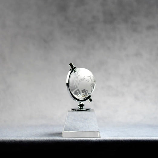 Globe on Silver Axis - Monarch Trophy Studio