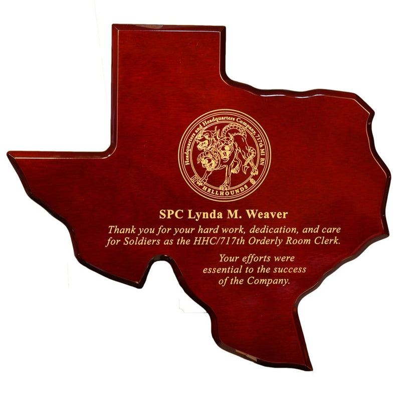Texas Plaques - Monarch Trophy Studio