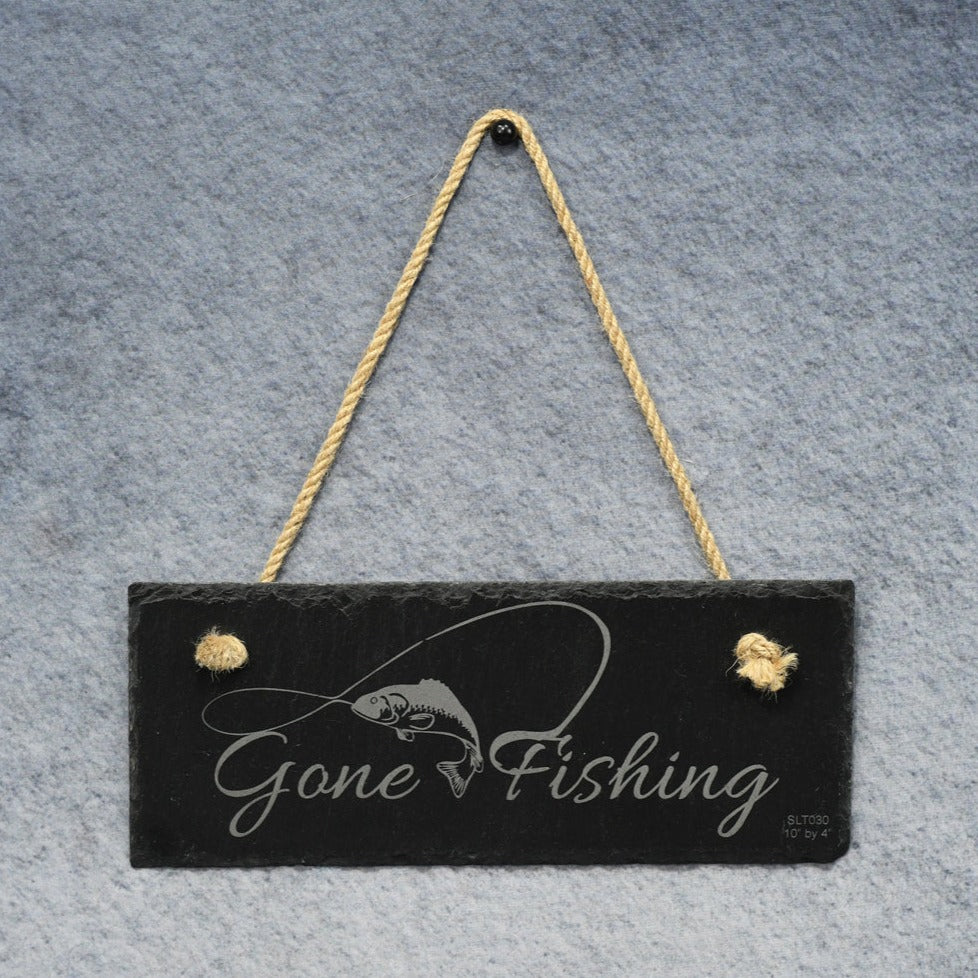 Hanging Slate Stone Decor - Monarch Trophy Studio