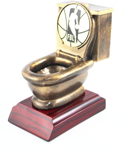 Toilet Bowl Fantasy Basketball Trophy - Monarch Trophy Studio