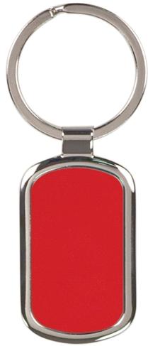 Keychain Rectangle with Silver Trim - Monarch Trophy Studio
