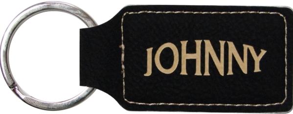 Johnny Keychains Keychain Leather Rectangle