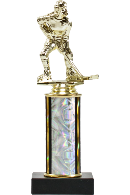 Traditional Series Round Column Trophy w/ Ebony Marble Base - Monarch Trophy Studio