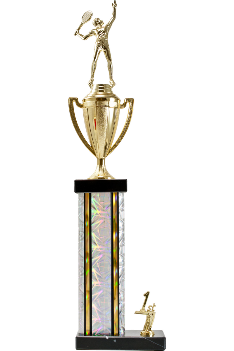 Rectangle Column Trophy with Cup - Monarch Trophy Studio