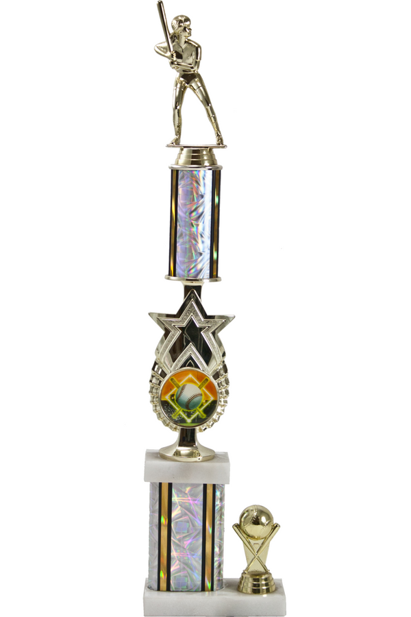 Two-Tier Trophy with Star Riser - Monarch Trophy Studio