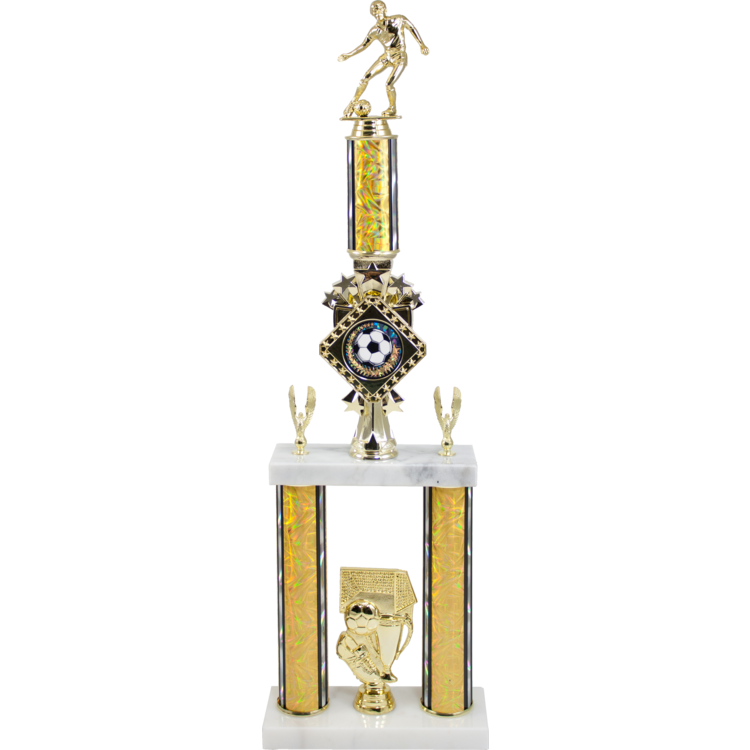 Diamond Series 2 Poster Trophy with Marble Base - Monarch Trophy Studio