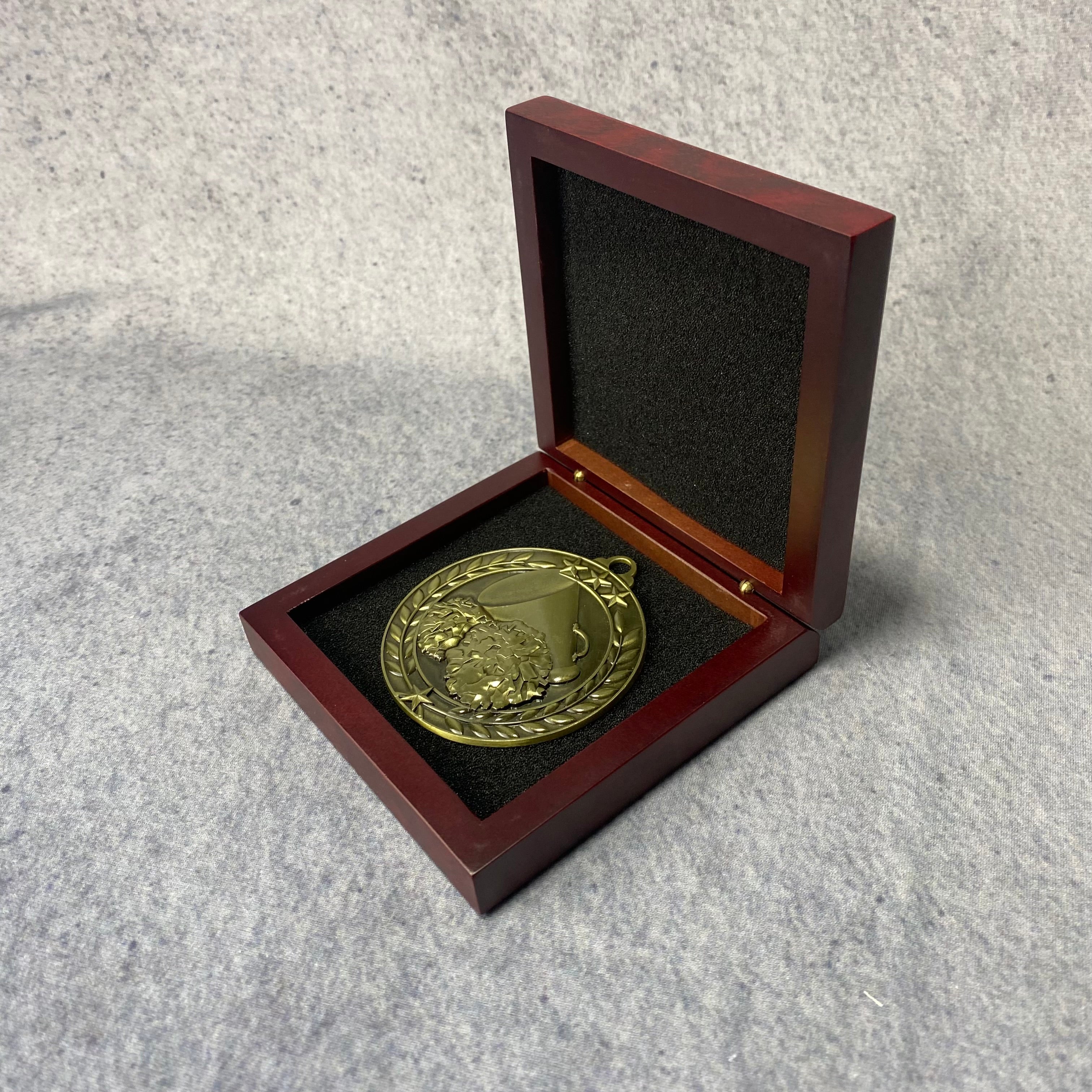 Wood Medallion Holder - Monarch Trophy Studio