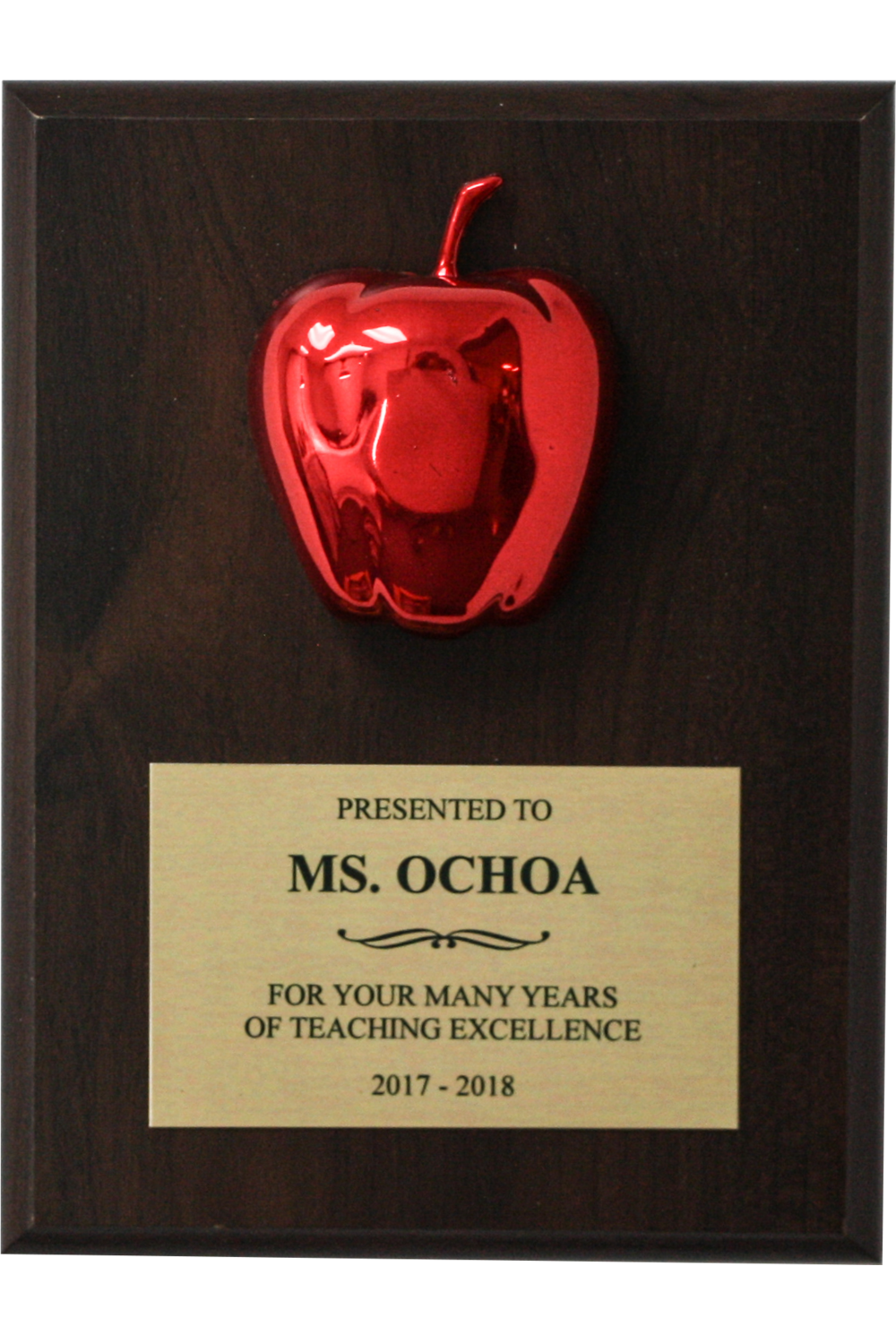 Red Apple Plaque - Monarch Trophy Studio