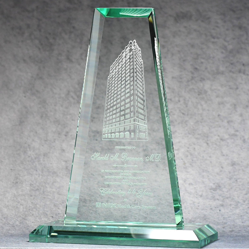 Jade Crystal Tower - Monarch Trophy Studio