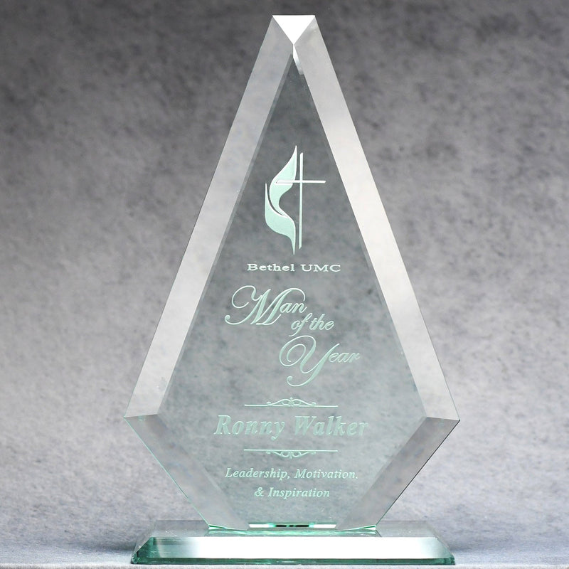 American Diamond Jade Crystal - Monarch Trophy Studio