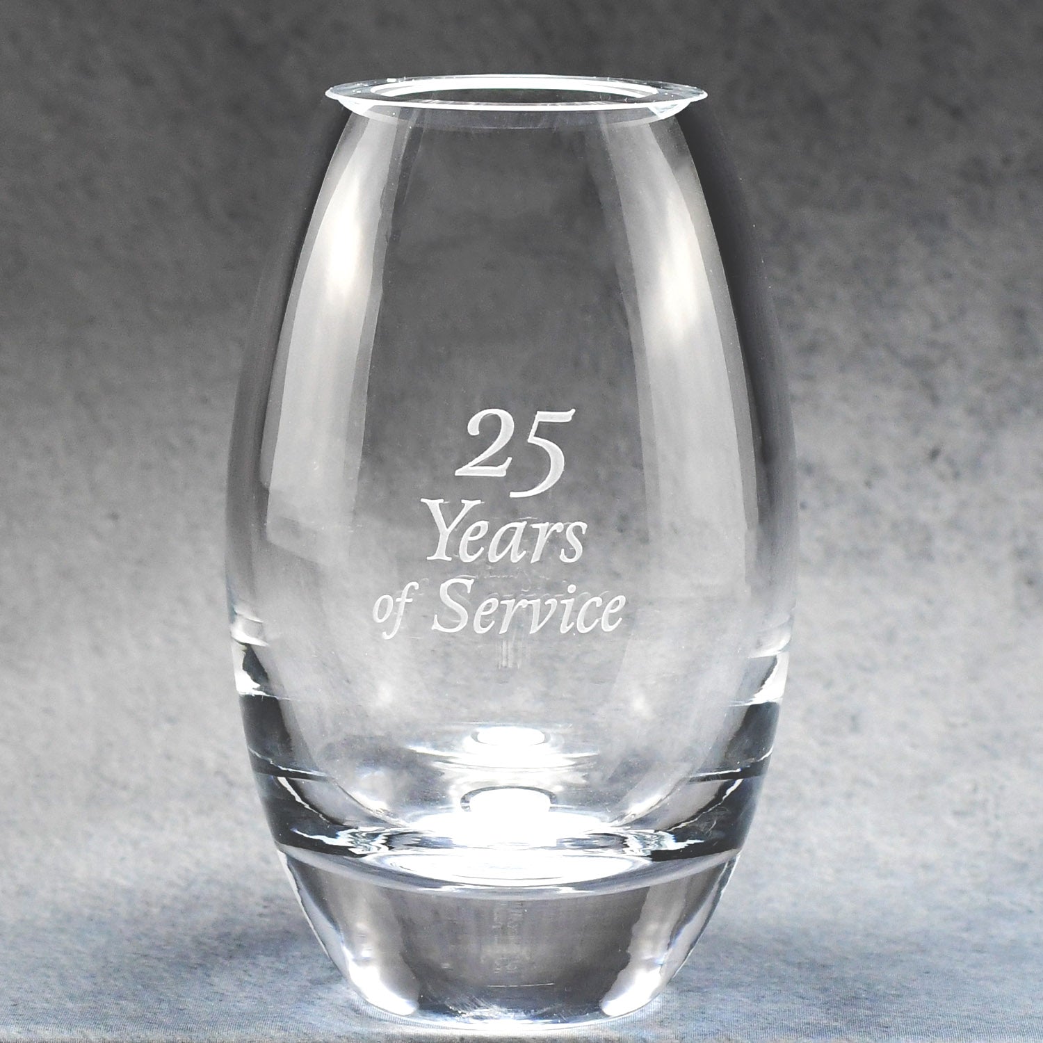 Lead Crystal Barrel Vase - Monarch Trophy Studio