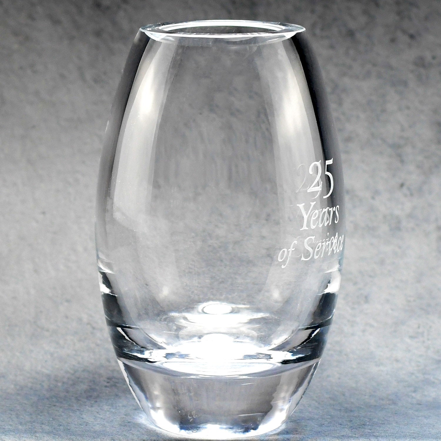 Lead Crystal Barrel Vase - Monarch Trophy Studio