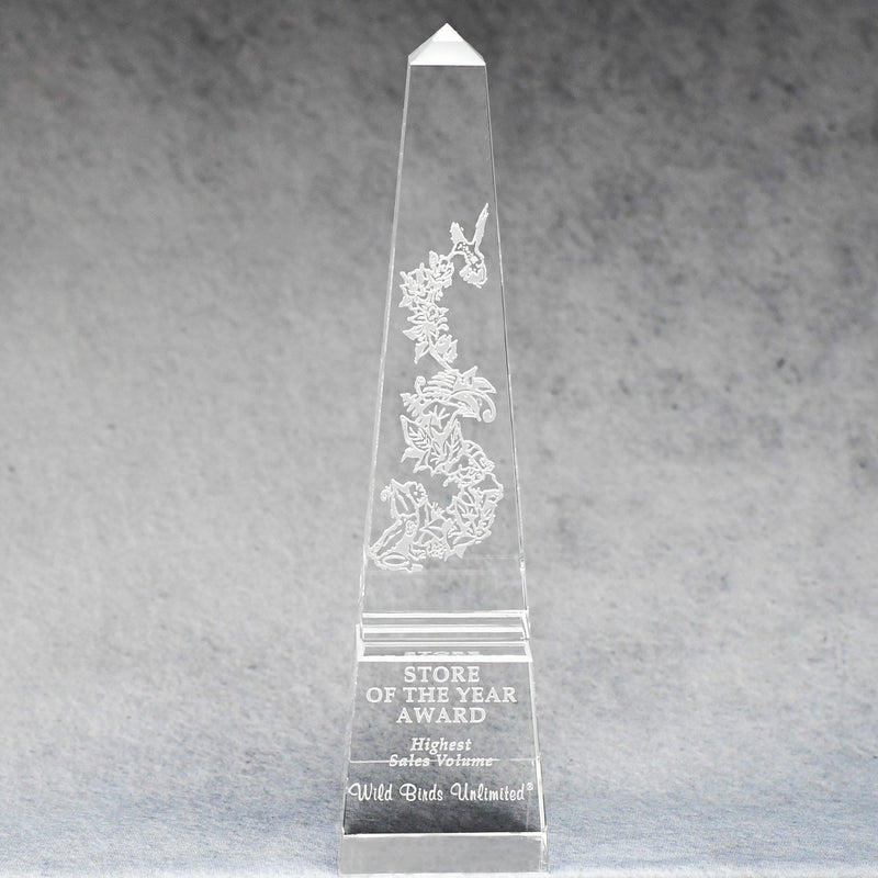 Optic Crystal Groove Obelisk - Monarch Trophy Studio