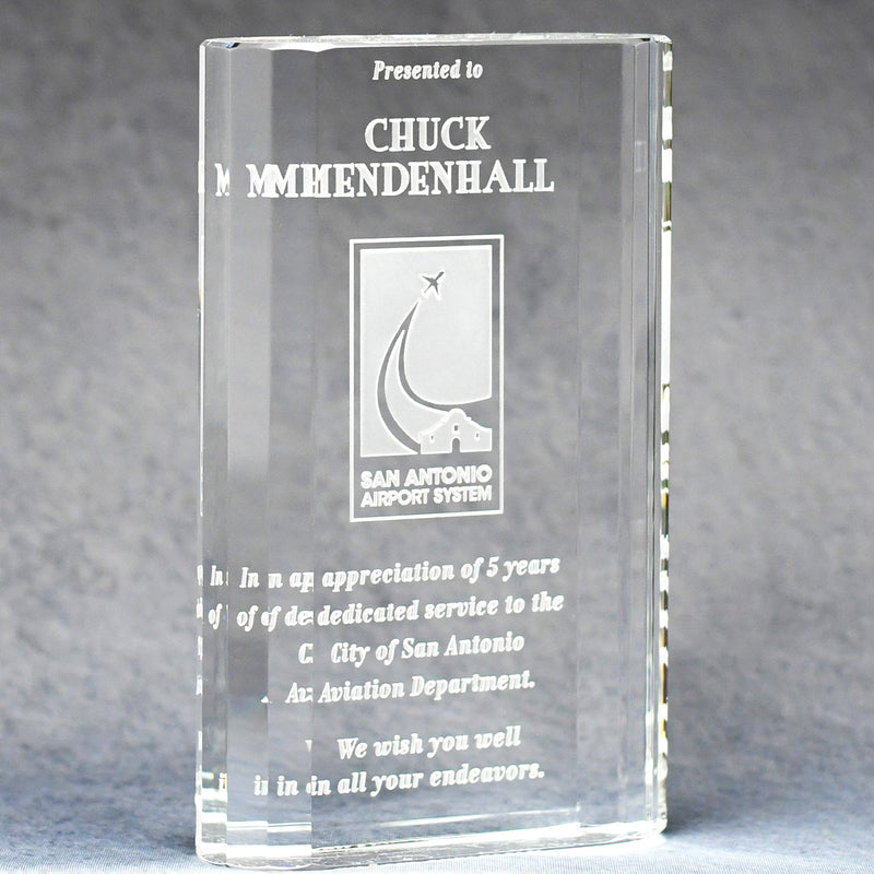 Optic Crystal Merit Award - Monarch Trophy Studio