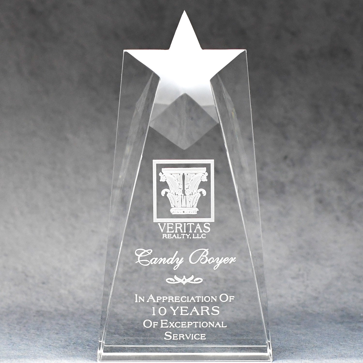 Mega Star Optic Crystal - Monarch Trophy Studio