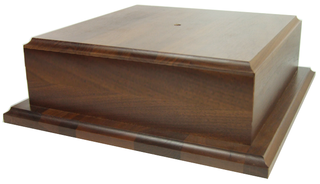 Walnut Low Profile Box Base - Monarch Trophy Studio