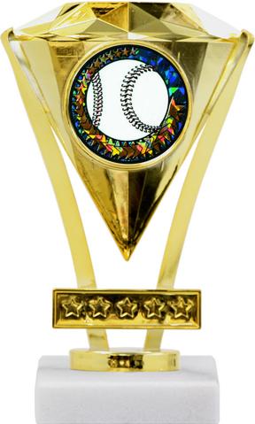 Jewel Series Baseball Trophy with Exclusive Jewel Figure - Monarch Trophy Studio
