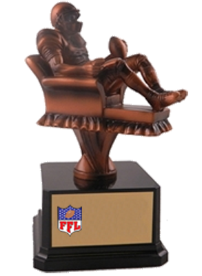 Fantasy Football Armchair QB trophy - Monarch Trophy Studio