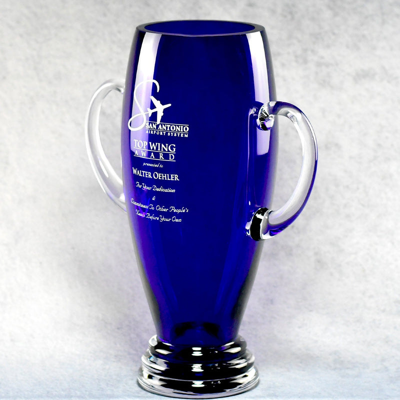 Tall Cobalt Blue Vase - Monarch Trophy Studio