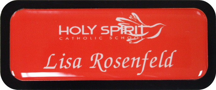 Epoxy Namebadge on Black Acrylic Back - Monarch Trophy Studio