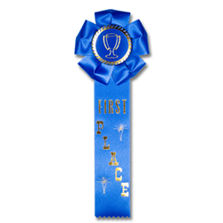 Rosette 1 Streamer Ribbon - Monarch Trophy Studio