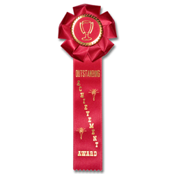 Rosette 1 Streamer Ribbon - Monarch Trophy Studio