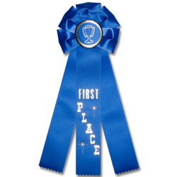 Rosette 3 Streamer Ribbon - Monarch Trophy Studio