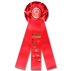 Rosette 3 Streamer Ribbon - Monarch Trophy Studio