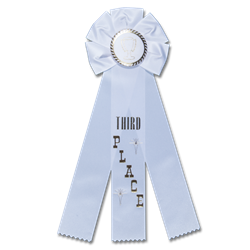 Rosette 3 Streamer Ribbon - Monarch Trophy Studio