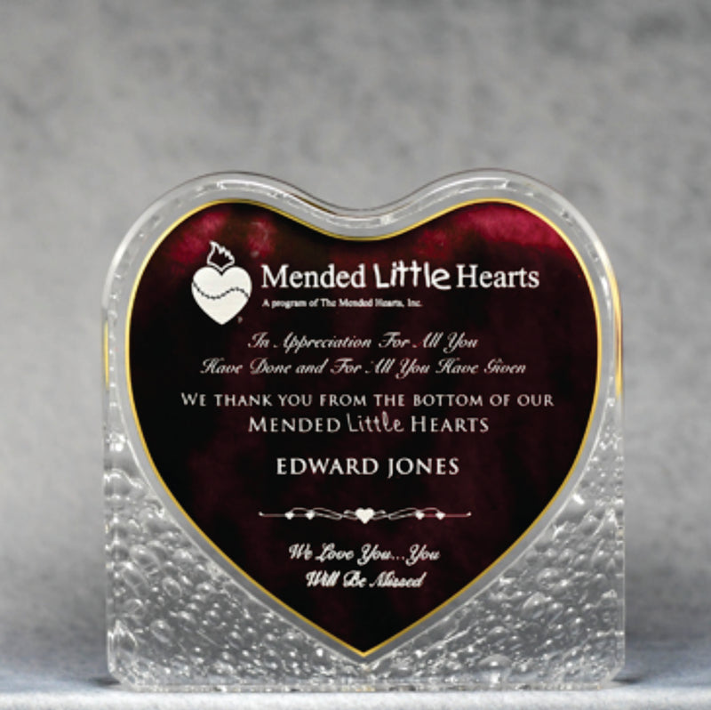 Acrylic Elegant Heart - Monarch Trophy Studio