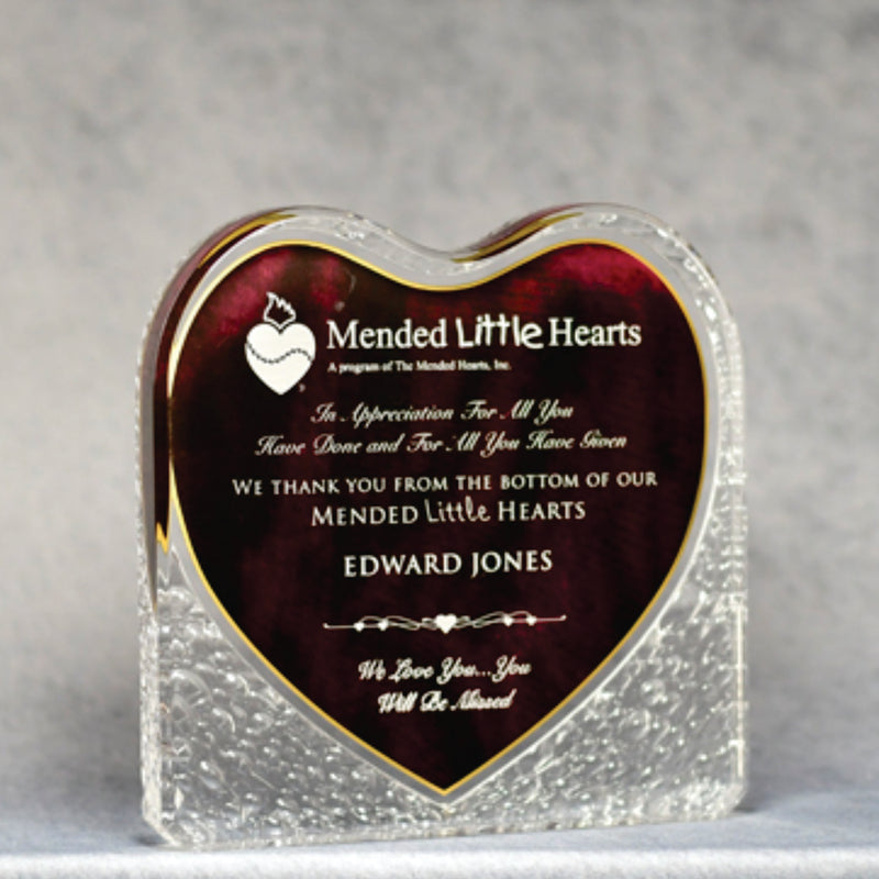 Acrylic Elegant Heart - Monarch Trophy Studio